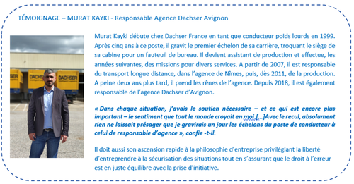 TÉMOIGNAGE – MURAT KAYKI - Responsable Agence Dachser Avignon 