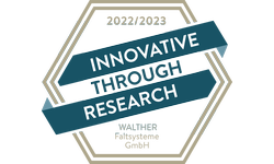 WALTHER obtient une nouvelle fois le label de qualité « Innovative through research »