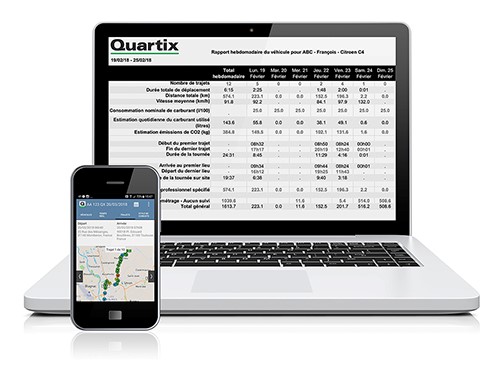 Quartix offre aux entreprises toutes les fonctionnalités essentielles de la géolocalisation de véhicules à meilleur prix.
