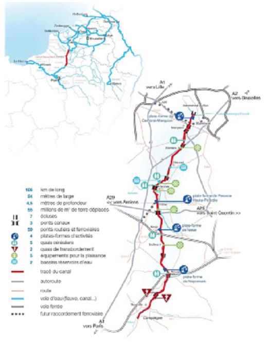 Le réseau du Canal Seine Nord Europe