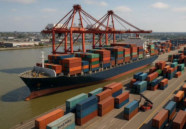 La logistique dans la ville portuaire d'Anvers