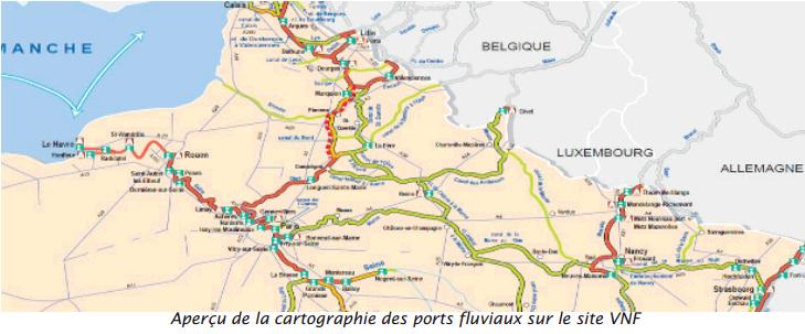Cartographie des ports fluviaux
