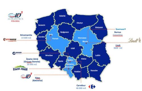 Les entrepts d'ID Logistics en Pologne