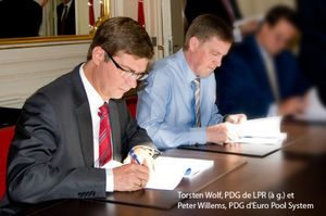 Tostren Wolf, PDG de LPR et Peter Willems, PDG d'Euro Pool System