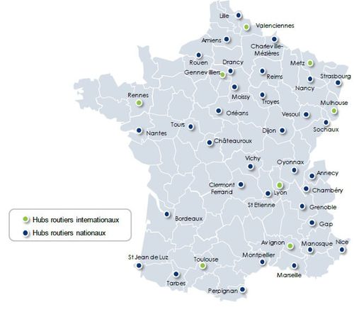 Le réseau messagerie de GEFCO en France