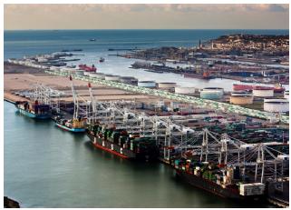 Terminal de France et Terminal Porte Océane, port du Havre