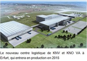 Le nouveau centre logistique de KNV et KNO VA à Erfurt, qui entrera en production en 2015