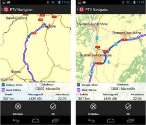 L'option d'affichage de 
l'cotaxe : les segments de 
route soumis au page ou  
l'cotaxe sont affichs 
chacun avec une couleur 
respective. 
Un rcapitulatif au bas de 
l'cran affiche les distances 
totales soumises sur le 
parcours au page ou  
l'cotaxe.