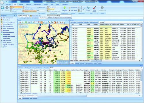 La gestion des tournées dans PTV Smartour