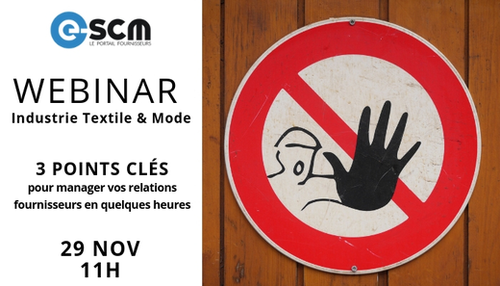 Le Webinar e-SCM du mois : « 3 points clés pour manager vos relations fournisseurs ! »