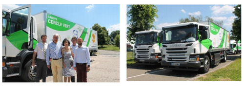 Jérôme, Jean Claude et Josseline Regnault, Dirigeants de Cercle Vert, Jean François Prévoté, Directeur général de Prévoté et, Mathieu Thienpont, Directeur des Opérations chez Prévoté Location et Sopamex