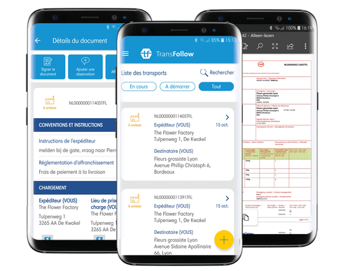 TransFollow enrichit les fonctionnalités et le design de l’application Android mobile d’e- CMR