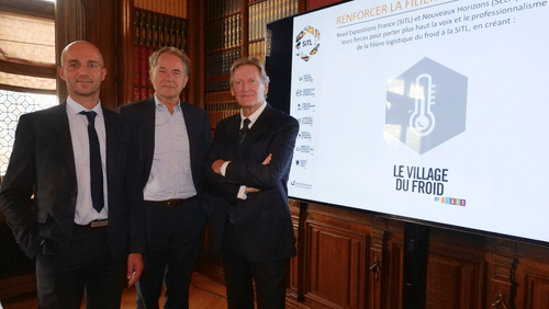 de gauche à droite, SITL : Thomas Desplanques, Alain Bagnaud - Nouveaux Horizons : Pierre Besomi