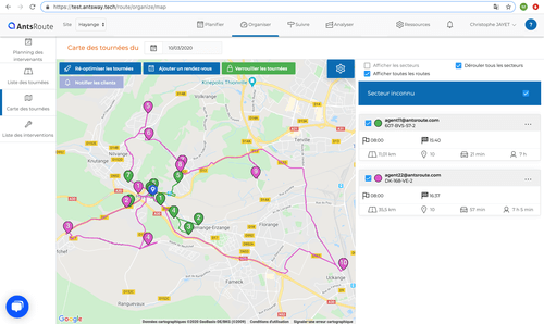 Le logiciel d’optimisation de tournées AntsRoute présente de nouvelles fonctionnalités qui permettent de dupliquer une tournée sur plusieurs dates et de générer des rapports d’intervention