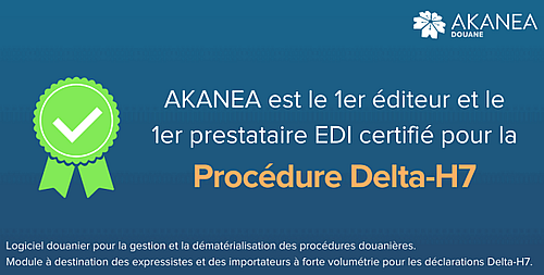 AKANEA est le 1er prestataire EDI et le 1er éditeur certifié pour la procédure Delta-H7
