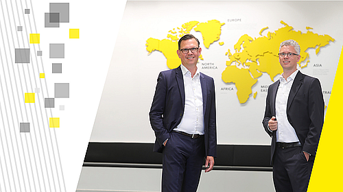 Steffen Bersch, CEO du groupe SSI SCHÄFER et Alexander Bernhard, Directeur Général de SWAN GmbH.