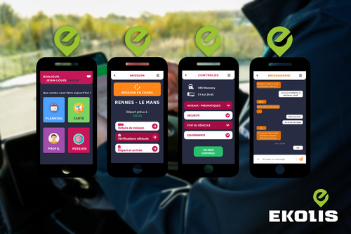 Application mobile Infinity : « connecter le conducteur »