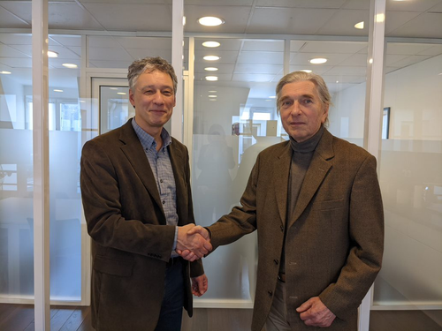 Jérôme Bour, Président de DDS Logistics et Maël Barraud, président fondateur de Fluid-e