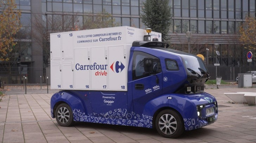 Carrefour et Goggo Network expérimentent un service de Drive Mobile qui repose sur l'utilisation d'un véhicule de livraison entièrement autonome