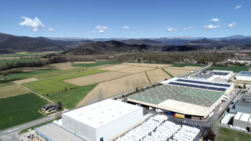 Vue aérienne de l'entrepôt de Resol