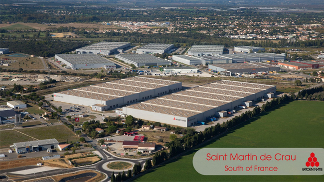 L'entrepôt Katoen Natie de Saint Martin de Crau<br>
          Crédit photo : Katoen Natie