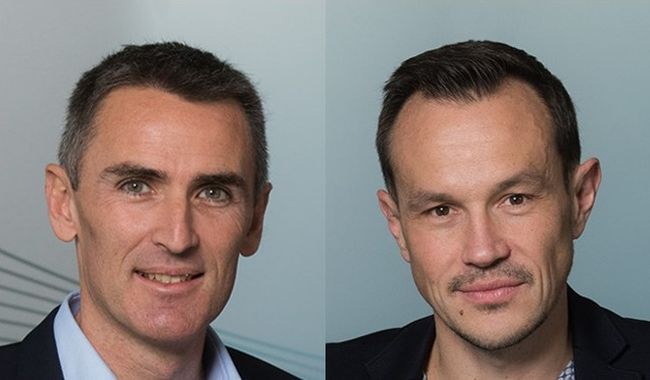 Yvan Coutaz (Directeur Général)  et Nicolas Odet (Président). <br>
          Crédit photo : Hardis Group.