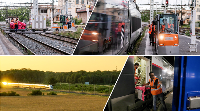 Plus d’un demi-million de colis voyageront à grande vitesse entre Lyon et Paris cette année, permettant de réduire 
  les émissions de CO2 et la circulation routière sur cet axe majeur.<br>
  Crédit photo : Amazon