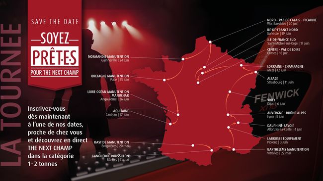 Du 20 mai au 27 juin 2025, Fenwick­Linde part à la rencontre des professionnels de la manutention dans toute la France.<br>
          Crédit photo : Fenwick-Linde