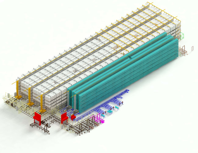 En maintenant les opérations en cours, Jungheinrich réalise pour SKF Lubrication  Systems CZ un entrepôt combiné entièrement automatisé pour palettes et bacs, offrant plus de 36 000  emplacements de stockage.<br>
                            Crédit photo : Jungheinrich.