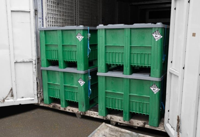 Les caisses-palettes UN de  Craemer garantissant une  sécurité optimale pour les  industriels et les collectivités  impliqués dans la gestion des  déchets dangereux.<br>
                            Crédit photo :  Groupe Craemer