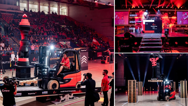 La StaplerCup est le championnat du monde officiel des caristes et l'événement sportif le plus important au monde dans ce domaine.<br>
          Crédit photo : Fenwick-Linde.