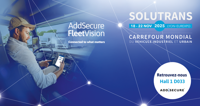 ALes solutions AddSecure seront présentées sur Solutrans (Hall 1 D033).<br>
              Crédit photo : Addsecure.
