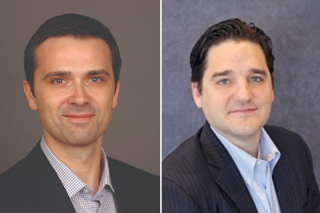 Ken Wood, Vice-pr&eacute;sident en charge de la gestion produits  et Dan Cicerchi, Directeur g&eacute;n&eacute;ral gestion transport chez Descartes<br>
Cr�dit photo : Descartes