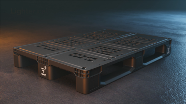 Pens&eacute; pour les circuits de distribution et de logistique &eacute;co-responsables, ce mod&egrave;le pliable vise &agrave; r&eacute;duire l&rsquo;encombrement au stockage et au transport, en particulier lors des retours &agrave; vide.<br>
Cr�dit photo : Gamma Wopla.