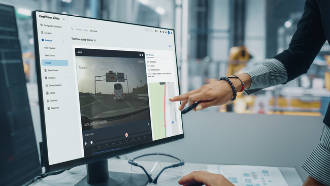La solution combine vid&eacute;o, scores de s&eacute;curit&eacute; aliment&eacute;s par l&rsquo;IA et analyse du comportement de conduite.<br>
              Cr&eacute;dit photo : AddSecure.