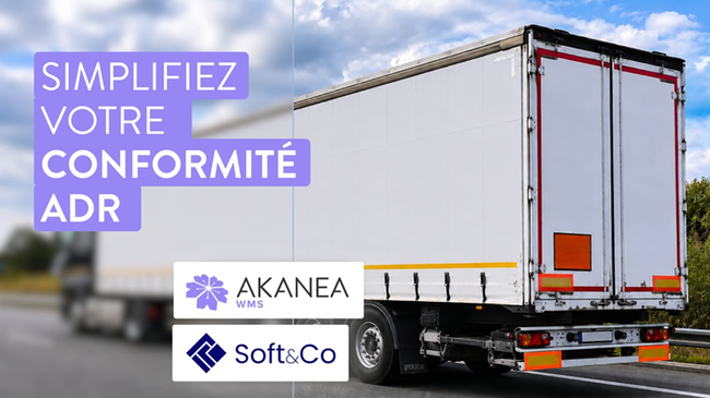AKANEA WMS Xtent, interfac&eacute; &agrave; DMDLog SaaS de Soft&Co, devient le premier WMS &agrave; connecter en API les donn&eacute;es r&eacute;glementaires TMD directement aux op&eacute;rations de stockage et d'exp&eacute;dition. Cette avanc&eacute;e s&eacute;curise les flux dangereux, automatise la gestion documentaire et renforce la conformit&eacute; des op&eacute;rations logistiques. <br>
                                Cr&eacute;dit photo : AKANEA