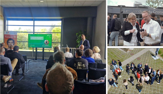 La plateforme visit&eacute;e s&rsquo;inscrit dans le p&ocirc;le multimodal Delta 3, l&rsquo;un des hubs logistiques majeurs des Hauts-de-France, combinant route, rail et transport fluvial. <br>
Cr�dit photo : Club Log