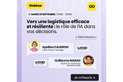 Woop organise un webinar sur le r&ocirc;le de l&rsquo;IA dans les d&eacute;cisions logistiques