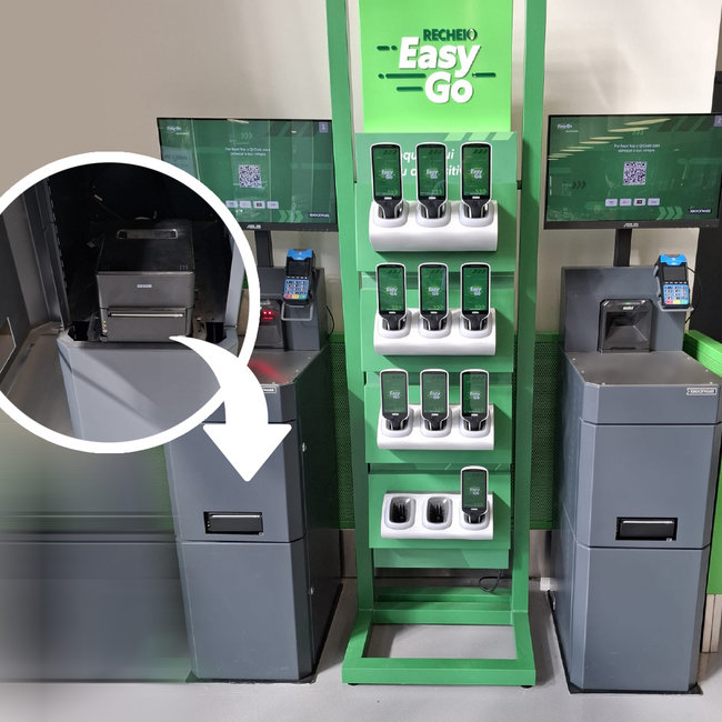 Le distributeur portugais Recheio remplace progressivement ses imprimantes laser en caisse par des mod&egrave;les thermiques Citizen CT-S4500.<br>
                            Photo : Citizen Systems Europe