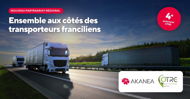 AKANEA et l&rsquo;OTRE &Icirc;le-de-France annoncent un partenariat r&eacute;gional pour accompagner les transporteurs franciliens dans leur transformation num&eacute;rique.<br>
                                Cr&eacute;dit photo : AKANEA