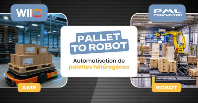 La solution vise la pr&eacute;paration de palettes h&eacute;t&eacute;rog&egrave;nes, fr&eacute;quentes dans l&rsquo;agroalimentaire et la grande distribution.<br>
                            Cr&eacute;dit photo : PROMALYON / WIIO.