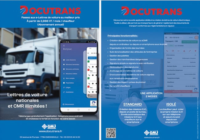 Docutrans permet aux transporteurs de générer rapidement des documents de transport conformes aux réglementations en vigueur.