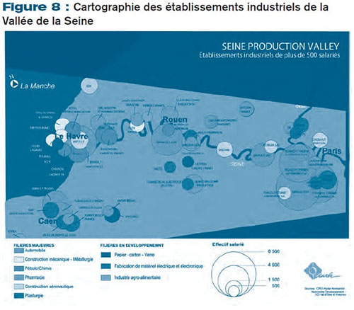 Cartographie des établissements industriels de la Vallée de la Seine