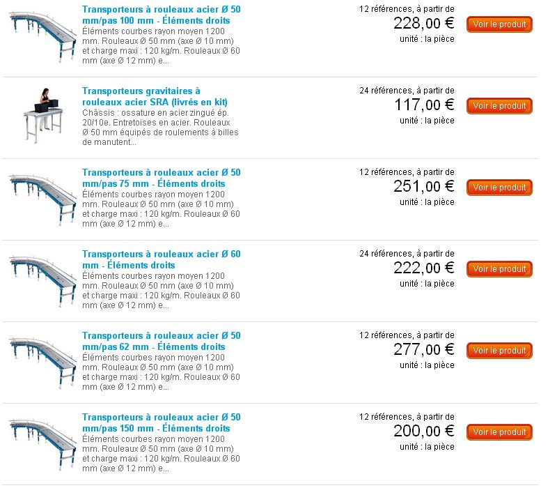 Achat de Convoyeurs