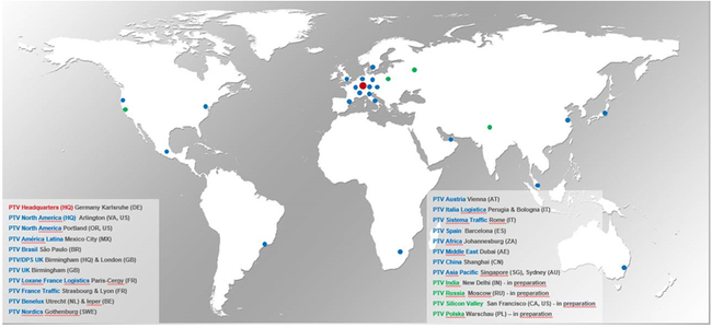 Les implantations PTV Group