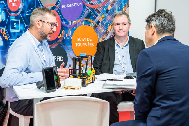 Les &eacute;quipes  Panoptes sur le salon TOP Transport<br>
            Cr&eacute;dit photo : Sylvain Hard