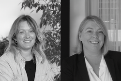 Karine Bouchery, cheffe de projet chez Katoen Natie et Pauline Jurado, directrice marketing et communication de Boa Concept