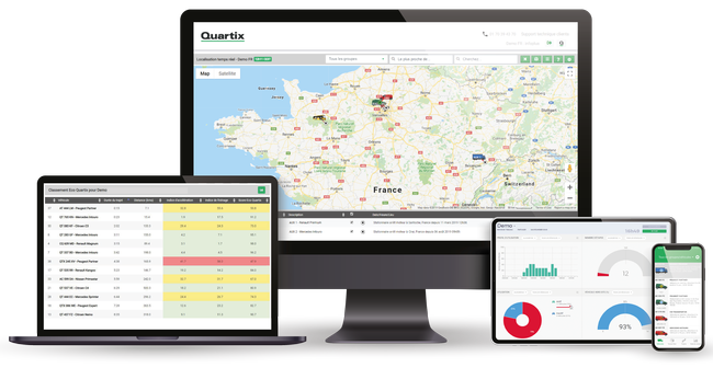 Quartix offre aux entreprises toutes les fonctionnalités essentielles de la géolocalisation de véhicules à meilleur prix