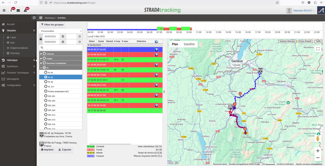 STRADA Tracking : Visualisez votre flotte de véhicule poids-lourds ou véhicules légers grace à l’informatique embarquée